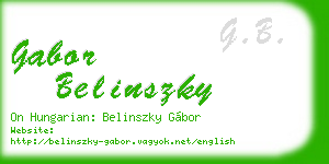 gabor belinszky business card